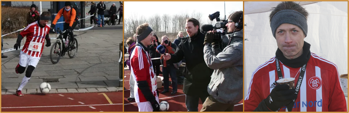 Guinness World Record attempt — dribbling a football through the Sydkyst Marathon, Denmark, 2013